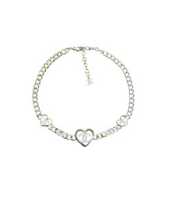 Chanel Heart Cc Necklace