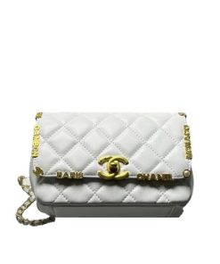 Chanel Mini Flap Bag White 19.5Cm