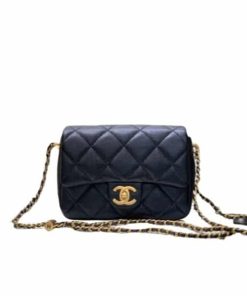 Chanel Grained Mini Flap Bag 19Cm Black As2855