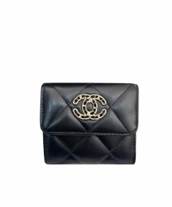 Chanel 19 Flap Card Holder Black 11Cm Ap1790 B04852 94305
