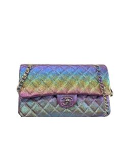 Chanel Metallic Small Flap Bag With Top Handle Multicolor 25Cm
