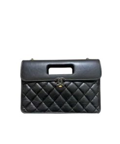 Chanel Flap Bag With Top Handle Black 26Cm