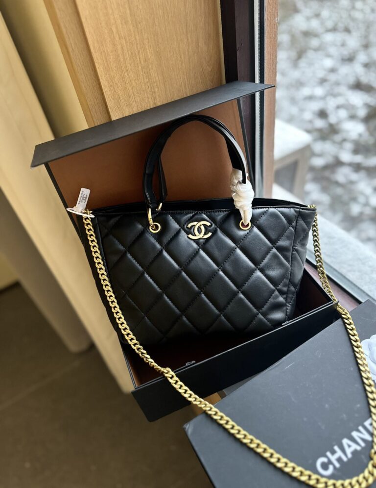 Chanel Small Shopping Bag Lambskin Black 25Cm As4188 - Image 2