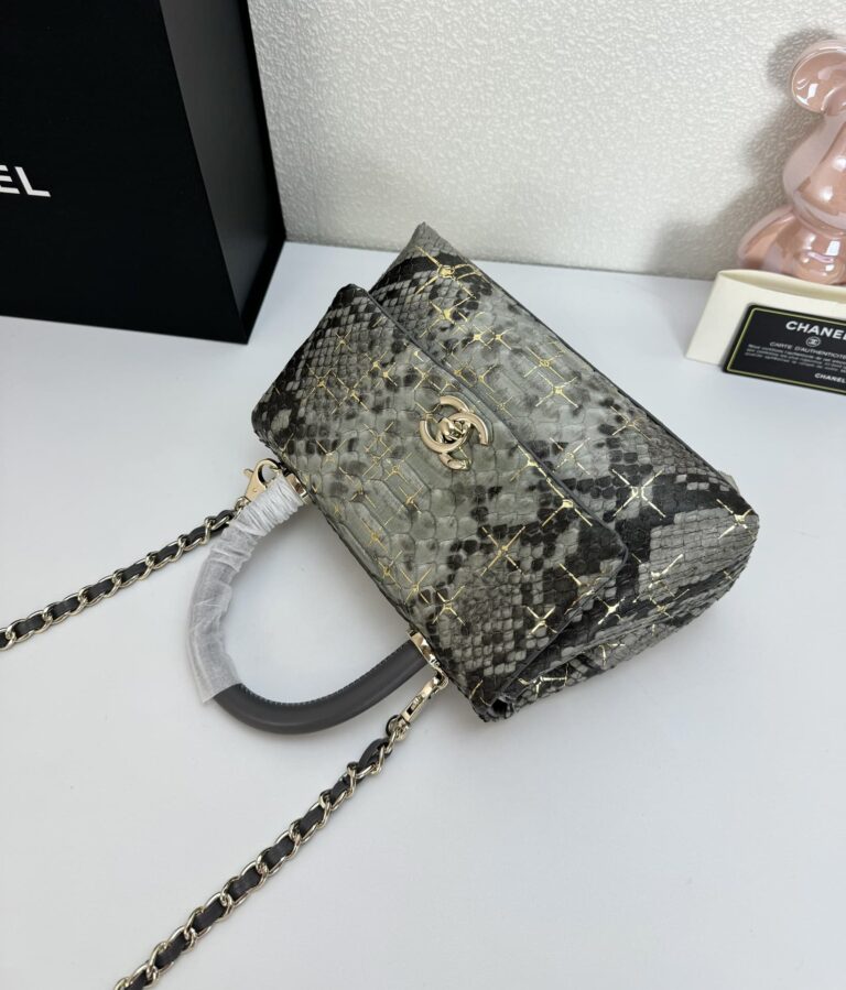 Chanel Trendy Cc Top Handle Bag Python Gray 23Cm - Image 2