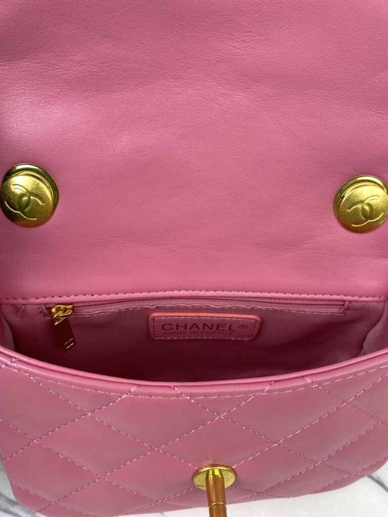 Chanel Mini Flap Bag Pink 18Cm As3205 - Image 3