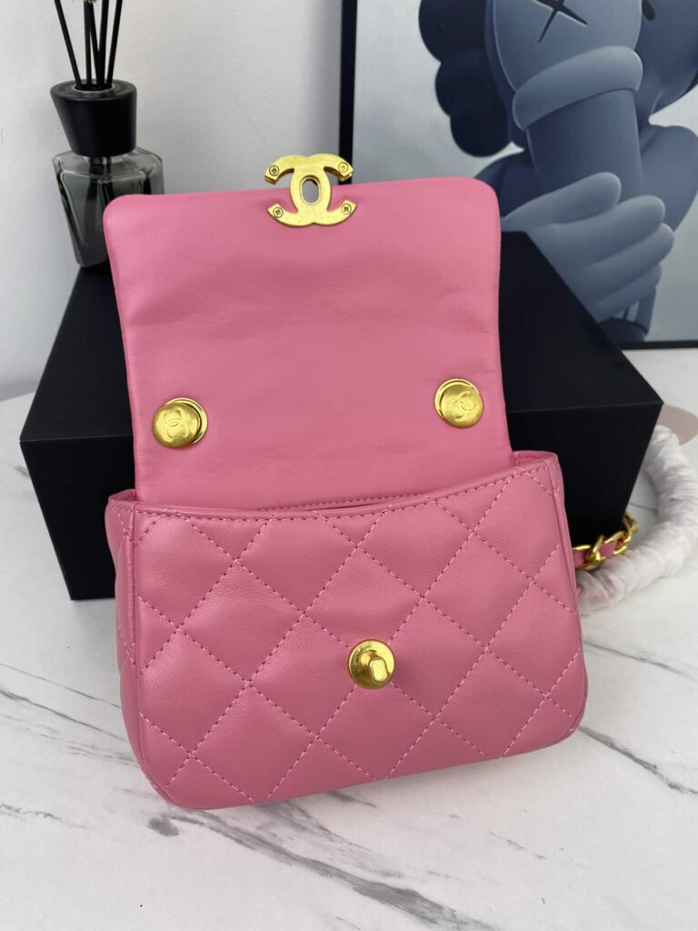 Chanel Mini Flap Bag Pink 18Cm As3205 - Image 4