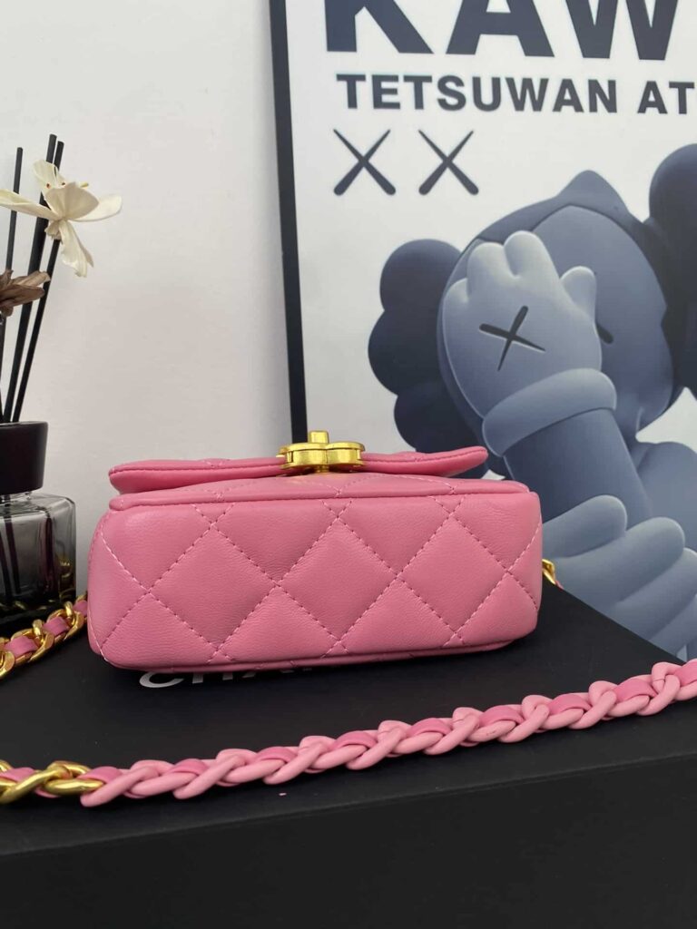 Chanel Mini Flap Bag Pink 18Cm As3205 - Image 6