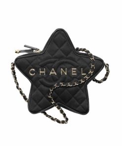 Chanel Star Handbag Black 22Cm As4579 B15143 94305