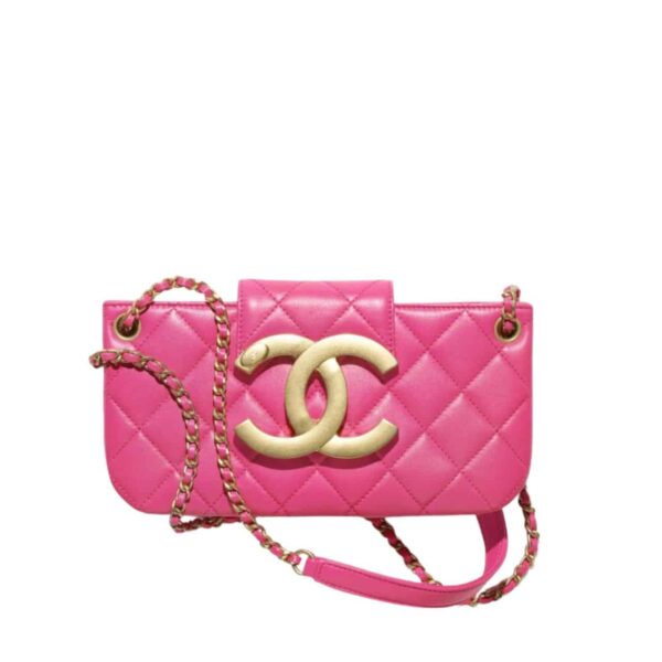 Chanel Long Bag Fuchsia Pink 24Cm As4611 B15521 Ns839