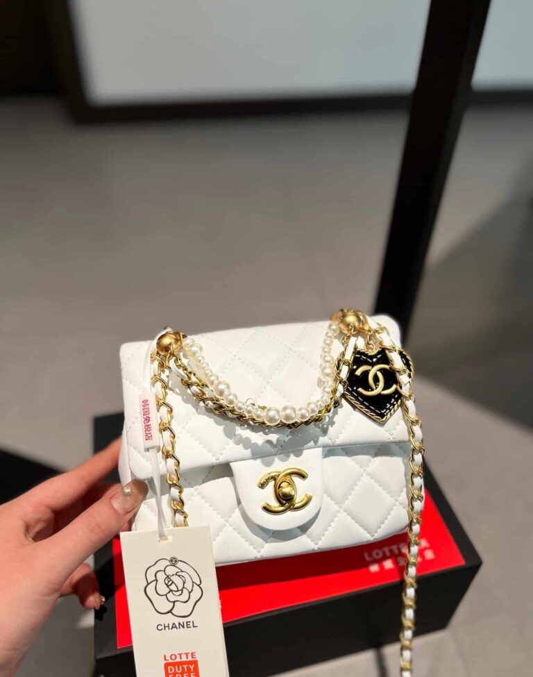 Chanel Mini Flap Bag White 17Cm As4385 - Image 2