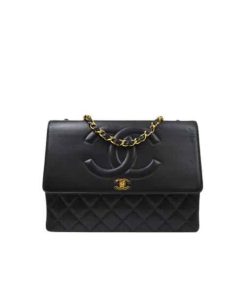 Chanel Timeless Cc Flap Maxi Lambskin Black 31Cm