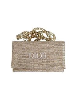 Dior 30 Montaigne Clutch Bag Beige In Wicker 24Cm