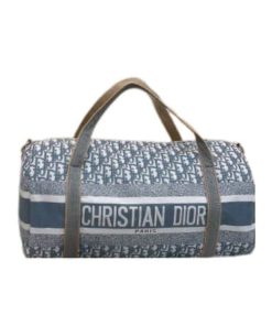 Dior Oblique Holdall Travel Duffle Bag Gray 40Cm