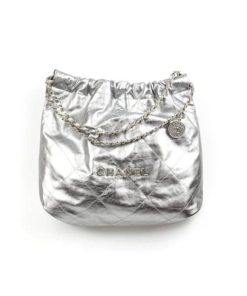 Chanel 22 Metal Buckle Silver 30Cm