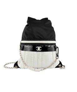 Chanel Coco Sport Backpack Nylon Black White 41Cm