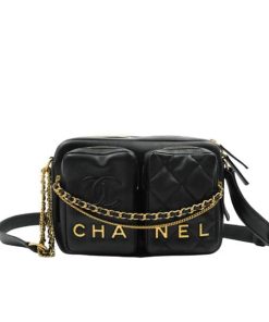 Chanel Small Camera Case Black 24Cm As2923