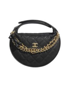 Chanel Pouch Grained Shiny Calfskin Black 17Cm Ap3943 B16288 94305