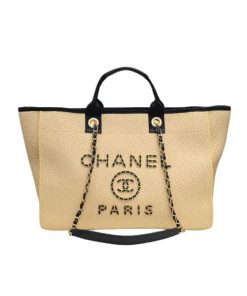 Chanel Straw Deauville Tote Bag 39Cm