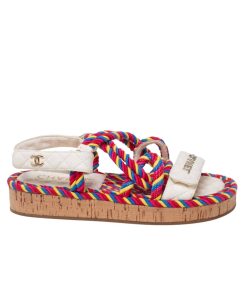 Chanel Rope Sandals Strap Multicolor