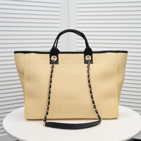 Chanel Straw Deauville Tote Bag 39Cm - Image 2