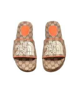 Gucci X The North Face Women's Slides Beige Orange