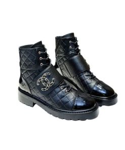 Chanel Fall Winter 22 23 Lace Up Boots Black G39516 Y56258 94305