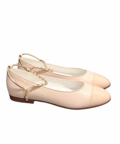 Chanel Interlocking Cc Logo Ballet Flats Light Pink