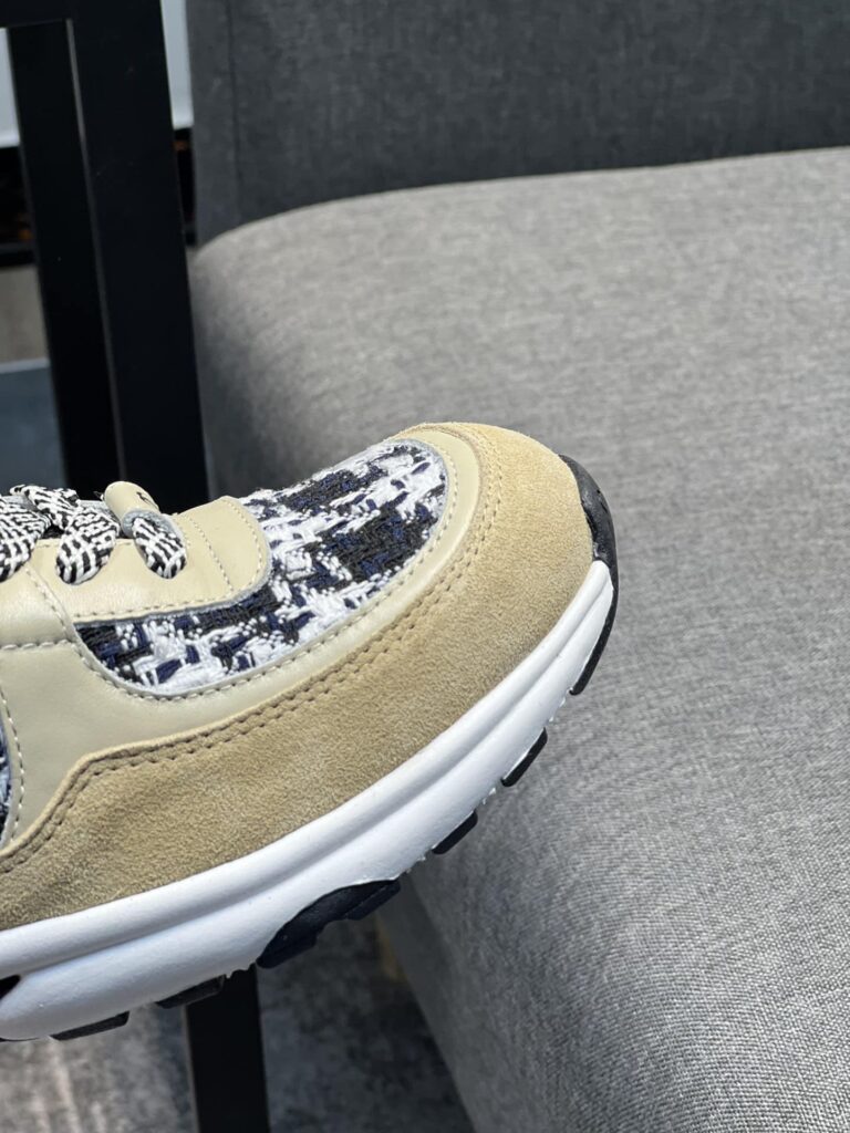 Chanel Coton Tweed Suede Calfskin Sneakers Black - Image 3