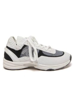 Chanel Cruise Sock Sneakers White Black