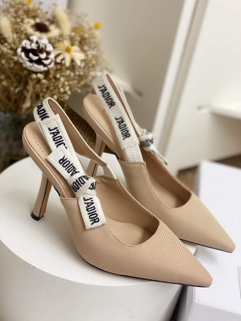 Dior J'Adior Slingback Pump Nude Technical Fabric Kdc201Tfl S21U - Image 5