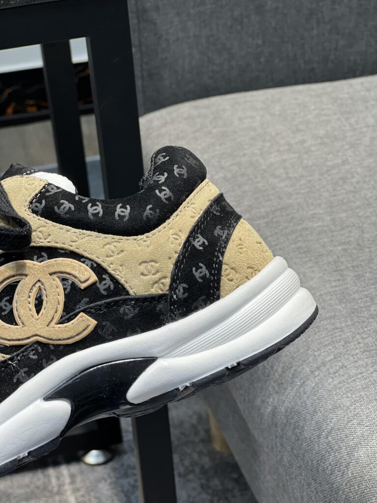 Chanel Cc Embossed Logo Suede Black Yellow - Image 8