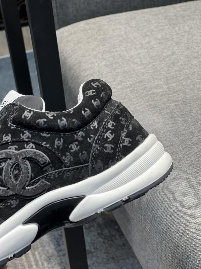 Chanel Cc Embossed Logo Suede Black - Image 8