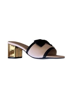 Chanel Grosgrain Ribbon Bow Mule Leather Pink
