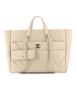 Chanel Ultra Pocket Tote Beige 37Cm