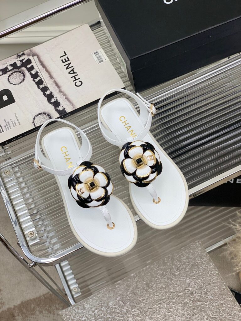 Chanel Camellia Flower Sandal White - Image 2