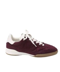 Chanel Sneakers Suede Goatskin Red G45335 B14498 Ns323
