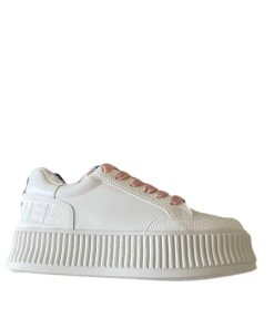 Chanel Winter Fur Sneakers White And Pink