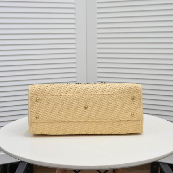 Chanel Deauville Tote Straw With Chain Detail 39Cm - Image 7