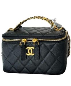 Chanel Small Vanity Case Ss22 Black 17Cm