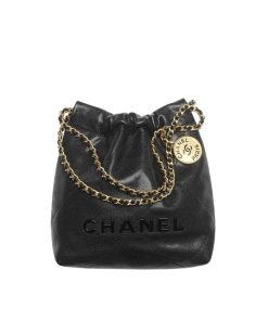 Chanel 22 Mini Bag Grain Calfskin Black 23Cm As3980 B14407 94305