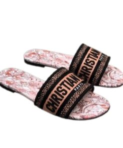 Dior Dway Slide Red And Black