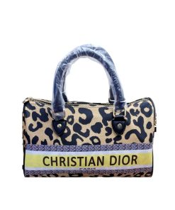 Dior Leopard Duffle Bag Brown 30Cm