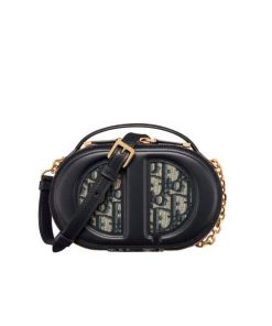 Dior Cd Signature Oval Camera Bag Black 18Cm S2201Utzqm928