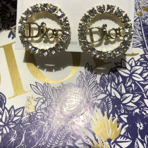 Dior Earrings Gold - Image 3
