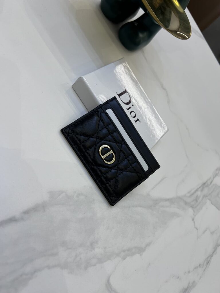 Dior Caro Five Slot Card Holder Black 11Cm S5130Uwhc M900 - Image 3