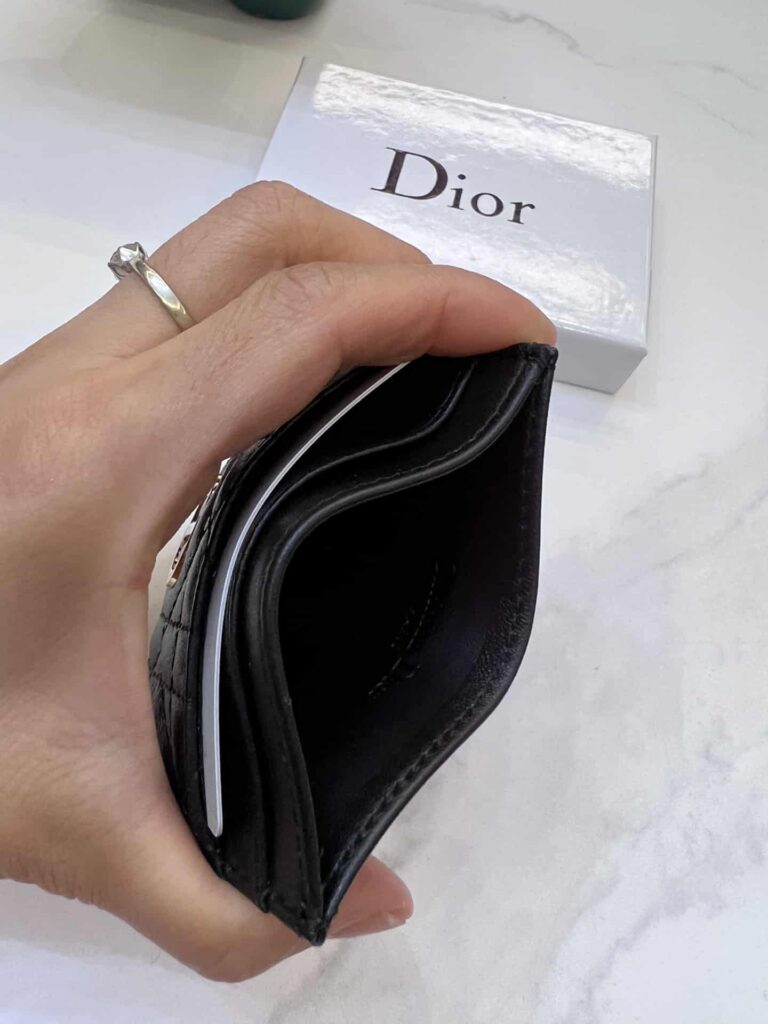Dior Caro Five Slot Card Holder Black 11Cm S5130Uwhc M900 - Image 2