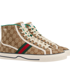 Gucci Tennis 1977 High Top Sneaker Beige Ebony 625807-Hvk70-9765