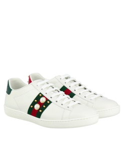 Gucci Wmns Ace Studded White 431887 A38G0 9064