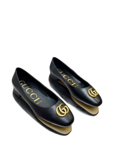 Gucci Women'S Ballet Flat With Gg Logo Black