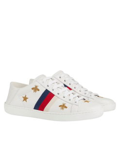 Gucci Women'S Ace Sneaker With Bees And Stars 498205 Axwq0 9098